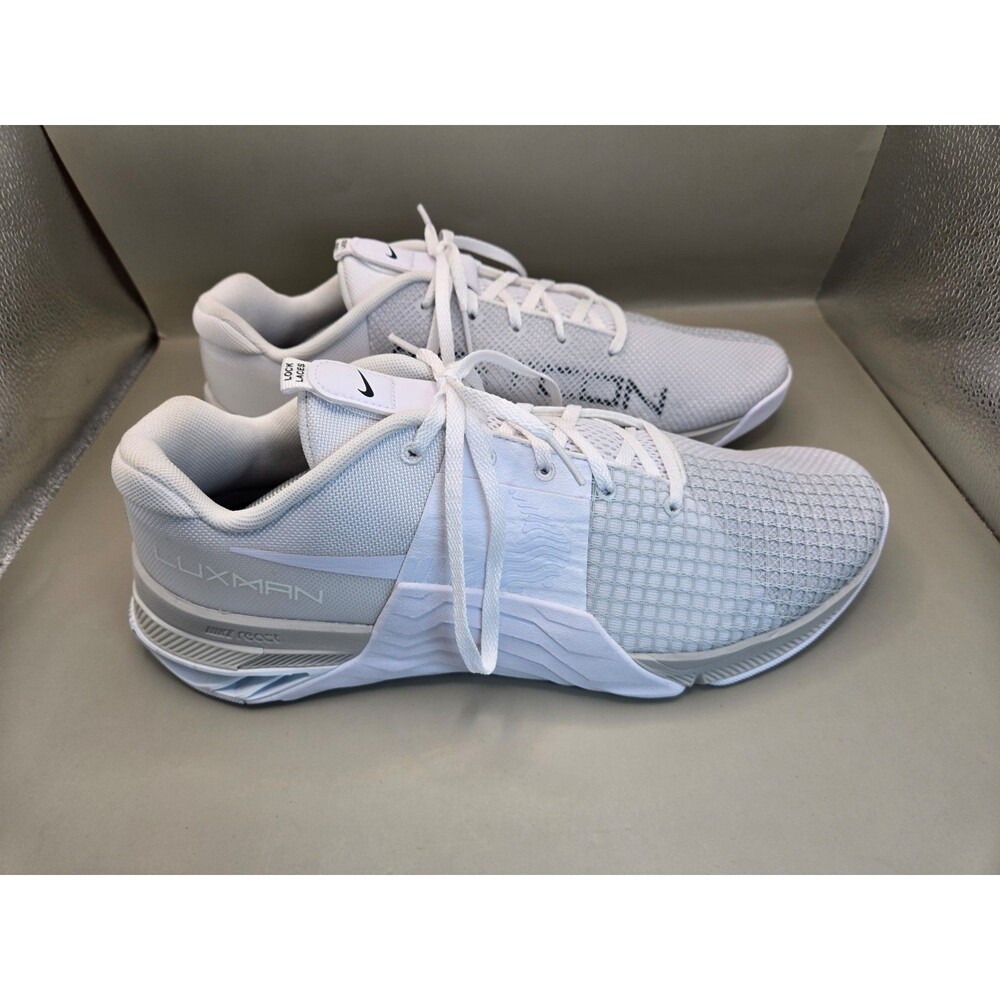 Nike Metcon 8 Shoes Mens 13 Triple White CrossFit Weightlifting Training Sneaker